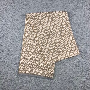 Michael Kors MK Logo Monogram Scarf Knit Fleece Double Sided